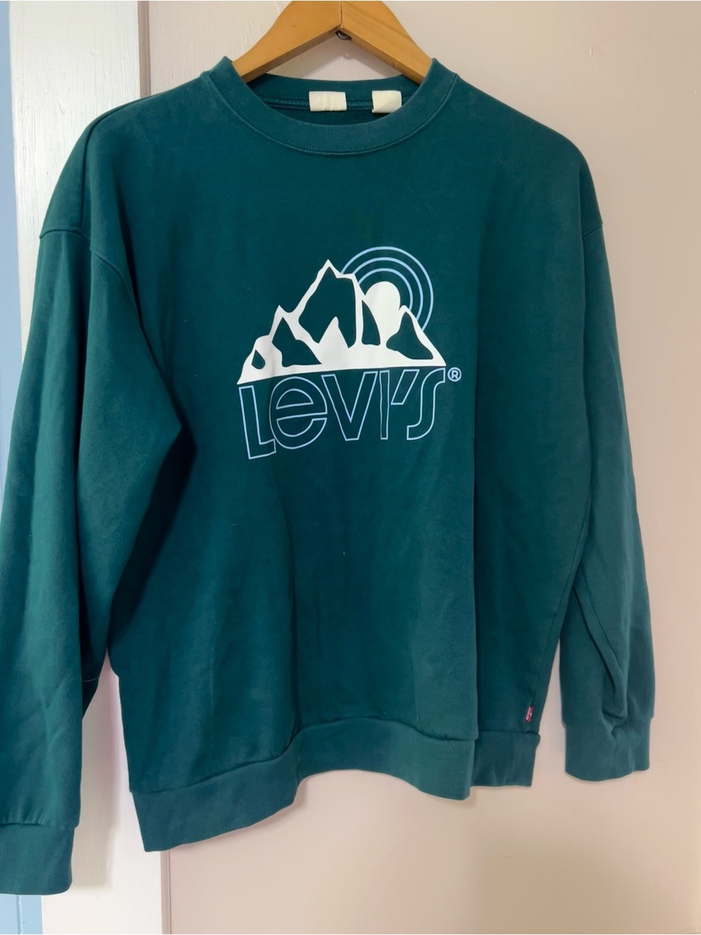 Levi's Teal Mountain Logo Crewneck Sweatshirt